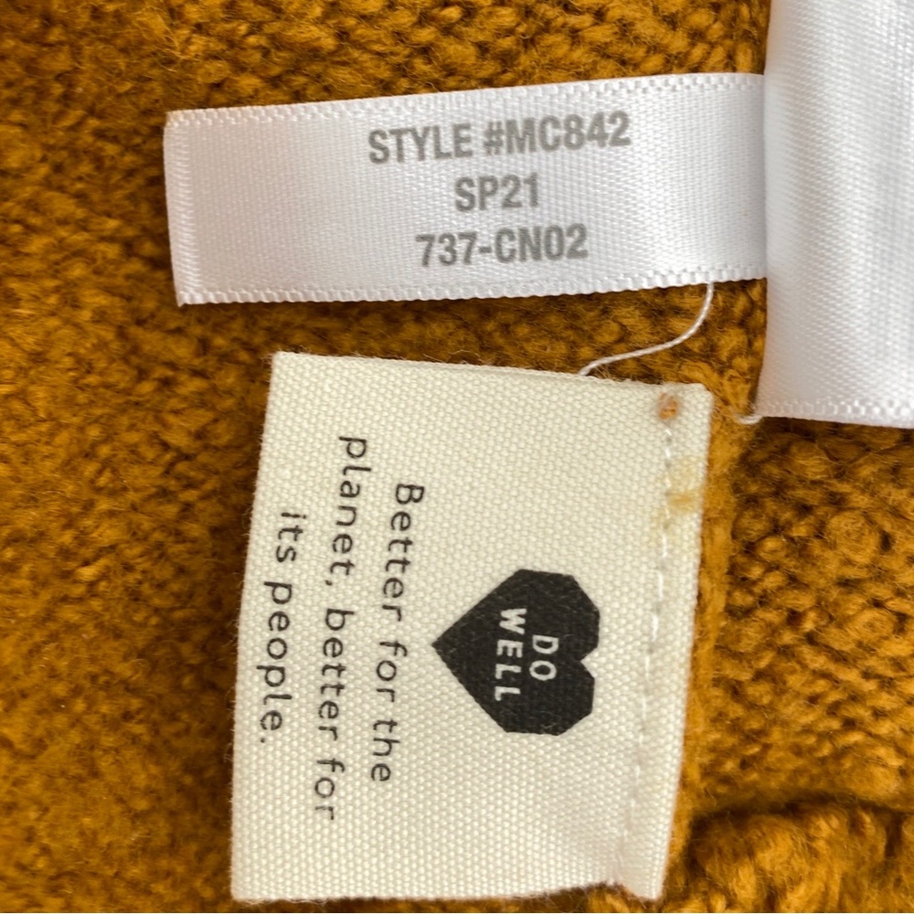 Madewell Crew Neck Mustard Pullover Fall Classic Sweater Size XXL NWT - Picture 9 of 10